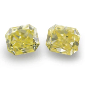 Diamante amarillo radiante VS de 0,45 TCW para hacer joyas regalo raro - Imagen 1 de 8