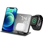 4-in-1 Wireless Charger with Clocks for &