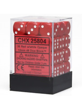 Chessex - 12mm D6 Dice Block - Red w/White