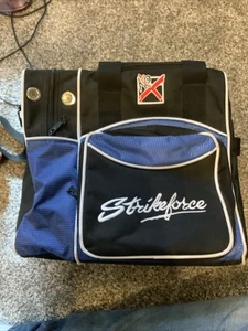 Strike Force Single Bowling Ball Carry Bag Blue KRX Good Condition - Picture 1 of 7