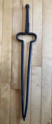 Antique Wrought Iron ember tong early 19th C Fireplace Tool - Image 1 of 4