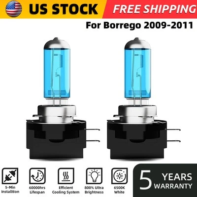 For Kia Borrego 2009-2011 H11B Halogen Headlight Bulbs High/Low/Fog Beam 6000K  - Изображение 1 из 4