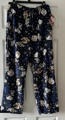 NUEVO CON ETIQUETAS Hombres Unisex Peanuts Gang Snoopy Linus Halloween Momia Salón Pijama Pantalones L Foto 1 de 4