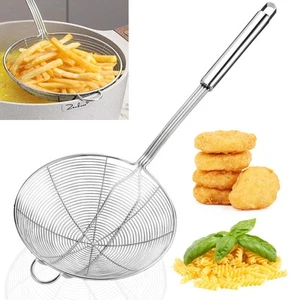 16.5 Inch Spider Strainer | Stainless Steel Kitchen Cooking Skimmer with Doub... - Picture 1 of 9