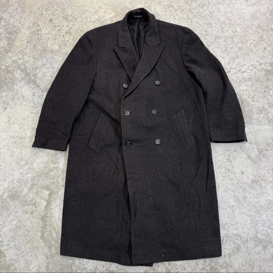 Abrigo Ralph Ralph Lauren Para Hombre R50 Gris Carbón Doble Pecho Topcoat Foto 1 de 4
