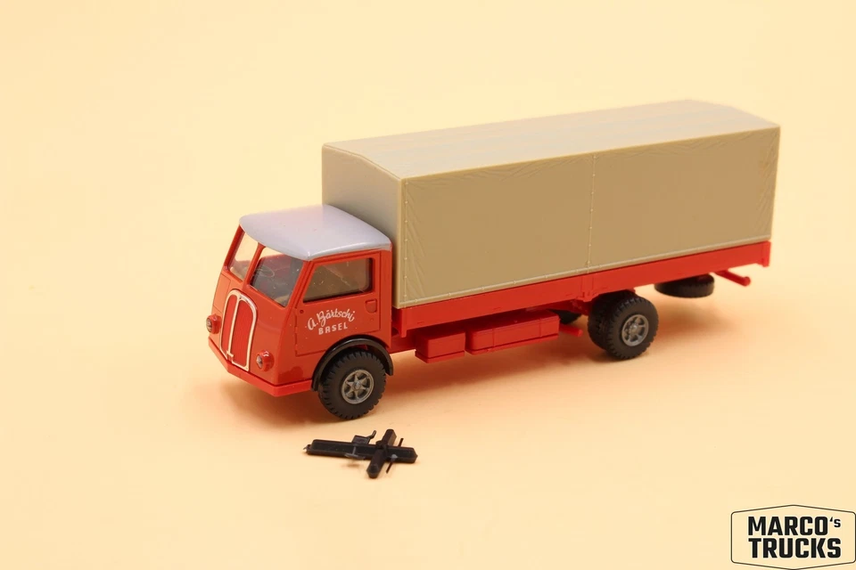 Roskopf Saurer 5C Pritsche/Plane „Bärtschi Basel“ 450 – 1:87 - /RS355 - Bild 1 von 1