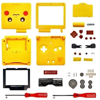 PROJECTCHASE Replacement Housing for Nintendo GBA Game Boy Advance SP Shell Pikachu Yellow