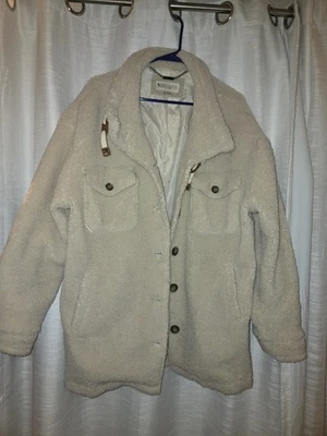 Koolaburra by UGG Sherpa 抓绒夹克女式 XL 米色泰迪夹克外套 — 第 1/4 张图片