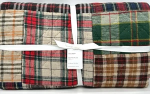 Edredón Pottery Barn Peyton Patchwork ~ Reversible ~ Reina Completa ~ NUEVO - Imagen 1 de 3