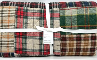 Colcha de retalhos Pottery Barn Peyton~ reversível~rainha completa~nova - Imagem 1 de 3