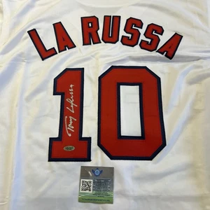 Camiseta autógrafa firmada por Tony La Russa de los Cardenales de San Luis con certificado de autenticidad Holo - Imagen 1 de 6