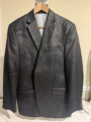 Blazer Lauren Ralph Lauren Para Hombres 40R Negro Gamuza Forrado Fox Traje Chaqueta Foto 1 de 4