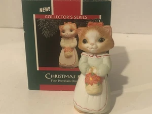 Hallmark Navidad Gatito Ornamento 1989 Con Caja  - Imagen 1 de 7