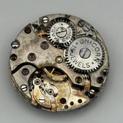 Rolex Unicorn 15 Jewels Watch Movement Vintage Incomplete Parts Repair 23.6mm - Image 1 of 4