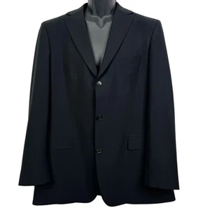 Hugo Boss Virgin Wool Scorsese Movie Black Suit Jacket Size 42L Made in USA - Picture 1 of 13