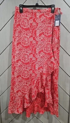 Maxi Falda Universal Thread Rojo Paisley Talla Mediana Foto 1 de 3