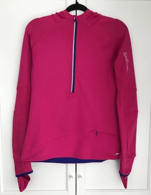 Chaqueta con Capucha Salomon Mujer M Softshell ActiTherm 1/2 Cremallera Rosa Correr al Aire Libre Foto 1 de 4