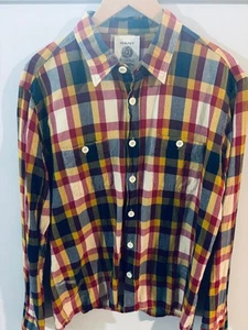 Camisa de hombre Gant multicolor de franela a cuadros manga larga con botones talla XL - Imagen 1 de 3