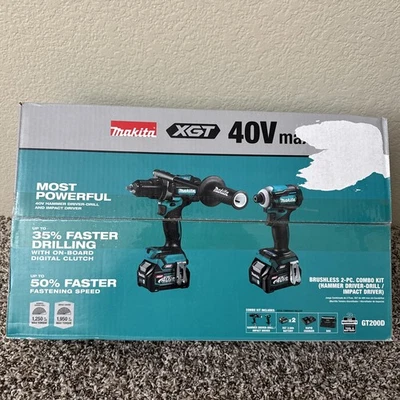 Makita GT200D-R 40V MAX XGT 2-Tool Combo Kit (2.5 Ah) Brand New! - Image 1 of 2