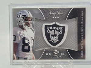 2003 Upper Deck Sweet Spot Patch #P-JR Jerry Rice - Raiders - Picture 1 of 2
