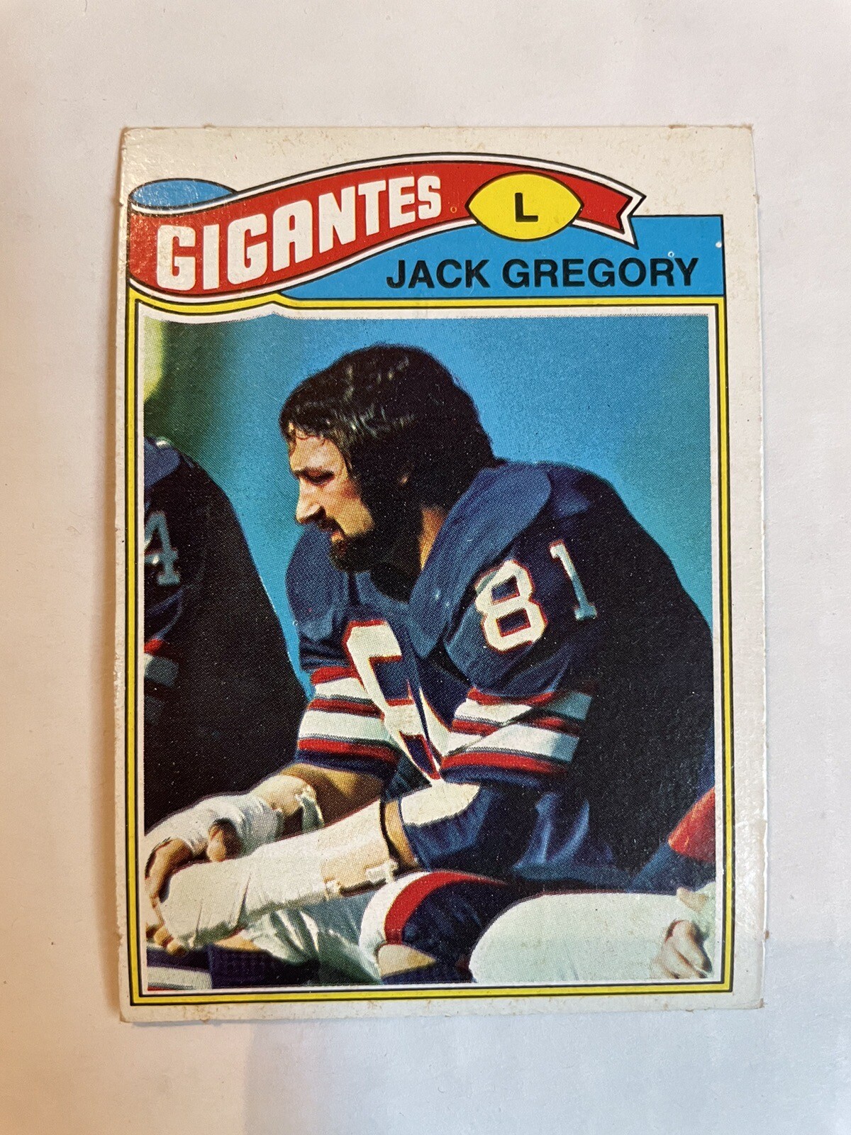 1977 Topps Mexican #519 Jack Gregory of the New York Giants / Gigantes