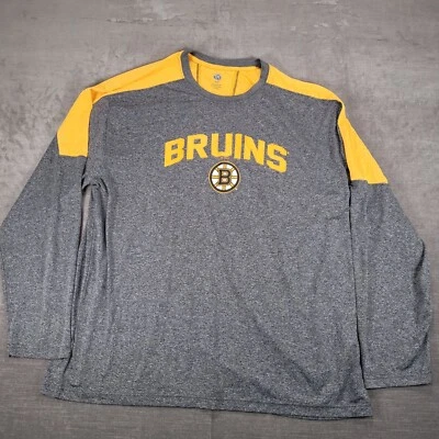 Camiseta de manga larga NHL Bruins camiseta gráfica de rendimiento de hockey para hombre 2XL Foto 1 de 4