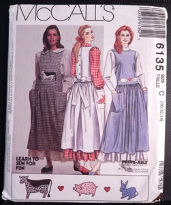 McCall's 6135 misses' jumper, blouse and petticoat pattern size 10-12-14 uncut - Imagen 1 de 2