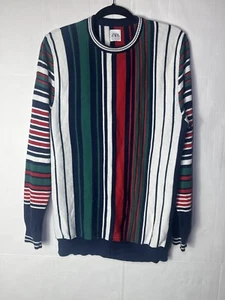Zara Man Sweater Mens M Striped Long Sleeve Pullover Casual Made In Portugal - Picture 1 of 8