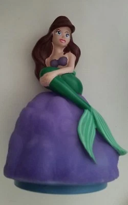 Niñas Disney Princesa Ariel Púrpura y Verde Azulado 3D Figura Luz Nocturna Mesa Batería Foto 1 de 4