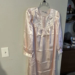 Vintage Miss Elaine Nachthemd Rosa Pfirsich Neu Mit Etikett 1990’s Small 20”x51”  - Bild 1 von 16