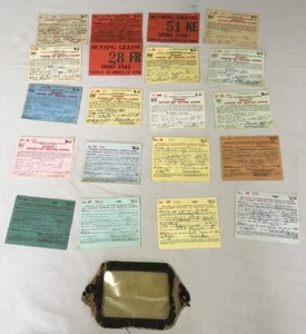 Hunting Trapping Licenses Lot Of 20 1940-1963 Leather Case DUCK Stamps Vintage - Picture 1 of 12