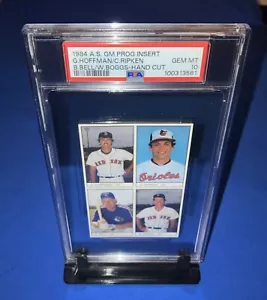 Tarjeta de inserciones de juego Cal Ripken Jr. Wade Boggs 1984 PSA 10 POP 1 GEMA COMO NUEVA - Imagen 1 de 2