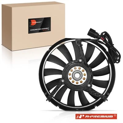 Conjunto de ventilador empujador condensador de aire acondicionado con cubierta para Audi A6 Quattro 2000-2004 S4 S6 Foto 1 de 4