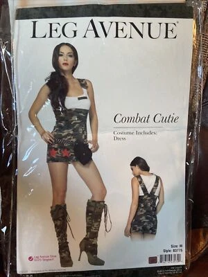 Vestido Combat Cutie Militar Sexy Feminino Fantasia Leg Avenue 83775 Tamanho Médio - Imagem 1 de 4