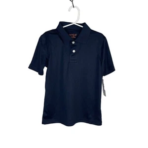 NEW Cat & Jack Kids' Moisture Wicking Navy Polo Shirt - Picture 1 of 4