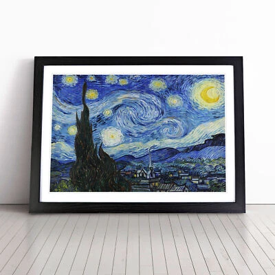 A Noite Estrelada de Vincent Van Gogh Quadro em Tela Arte de Parede Quadro Cartaz Quadro - Imagem 1 de 4