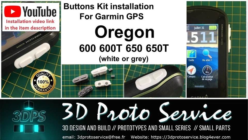 Garmin Oregon 600 - 650 (T) On/Off  Buttons kit (Silicone-Waterproof) Bouton - Photo 1/4
