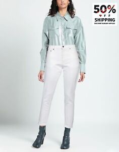 Sugerowana cena detaliczna 240€ DONDUP Mila Skinny Jeans W25 Białe logo Naszywka Marchewka Fit Made in Italy