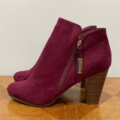 Botines informales Breckelle para mujer borgoña talla 10 punta almendra Foto 1 de 4