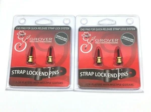 (2 packs) Grover Gold Strap Lock Buttons for Fender/Schaller Strap Locks GP810G - Picture 1 of 1