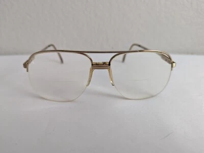 Gafas de aviador Wilshire Designs vintage medio borde marco de metal dorado SOLO Foto 1 de 4