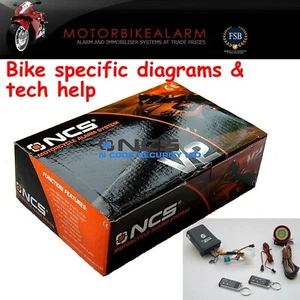 NCS V2 MOTORBIKE BIKE MOTORCYCLE ALARM & IMMOBILISER REMOTE CONTROL START - Picture 1 of 4