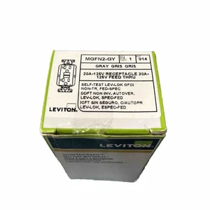 Leviton MGFN2-W Lev-Lok Modulare 20A-125V Presa GFCI Extra Resistente - Foto 1 di 14