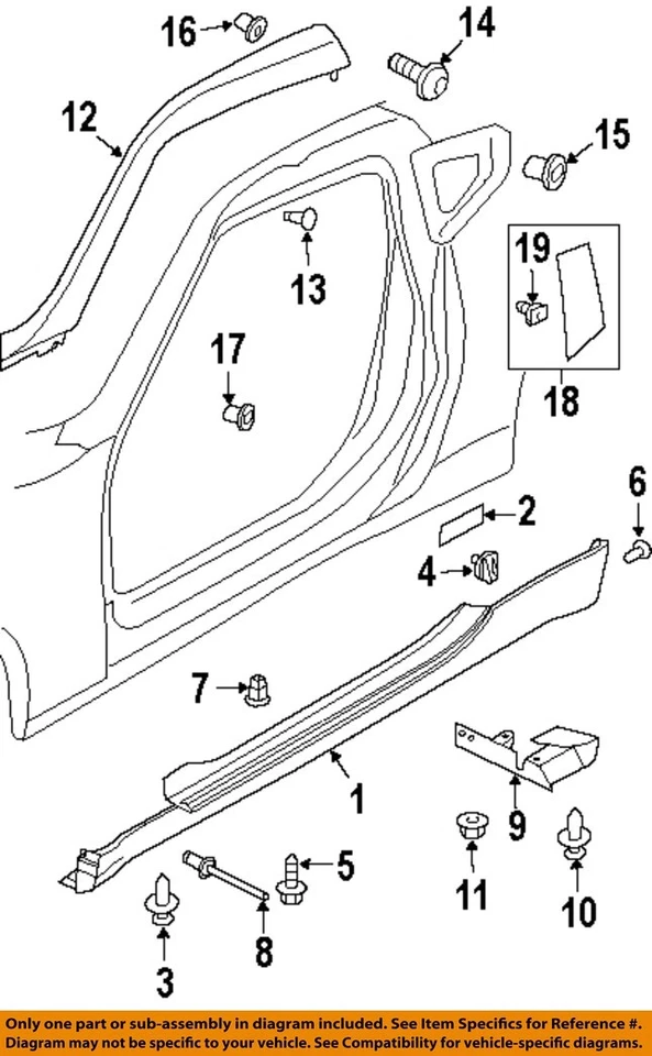Заклепка молдинг внешняя отделка NISSAN OEM 07-25 370Z 0151500113 - Изображение 1 из 1