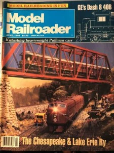 Model Railroader April 1989 Chesapeake & Lake Erie Layout GE Dash 8 40B Plans - Picture 1 of 1