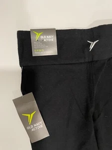 OLD NAVY Active kids girls youth SMALL 6-7 Capri mid-rise black leggings Gap NEW - Picture 1 of 12