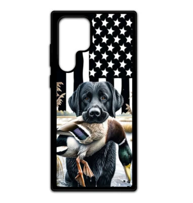 Capa telefone masculina masculina durável à prova de choque bandeira cachorro caça pato - Imagem 1 de 4