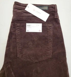 Neu 208 $ AG Jeans The Prima Damen 30 x 30 Cigarette Rich Oak braun Cord 30 - Bild 1 von 8