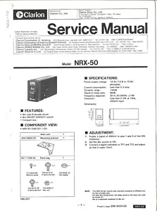 CLARION NRX-50 CON DBX, MANUALE DI SERVIZIO - Foto 1 di 1