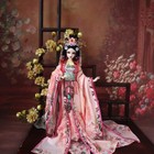 1/6 Chinese Antique Girl Doll Gift Ancient Pink Outfits Collectible Handmade